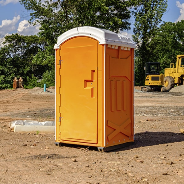 do you offer hand sanitizer dispensers inside the portable restrooms in Little Compton